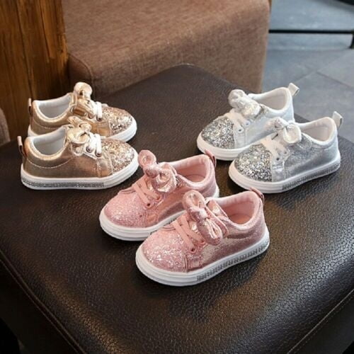 Newborn Baby Girl Sequins Bowk Fashion Toddler First Walkers Kid Shoes Pom pom 